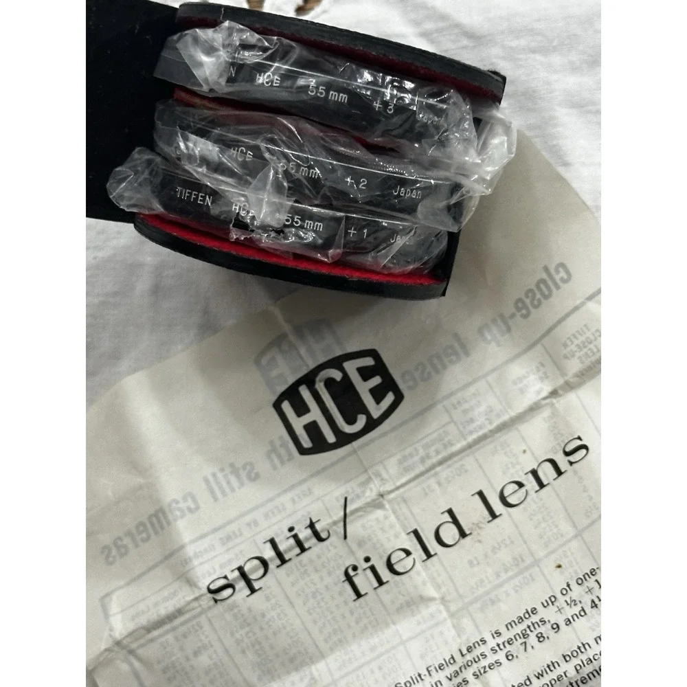 Tiffen HCE 55mm Close Up Lens Set for +1 +2 +3 In Carrying Case ~ NEW